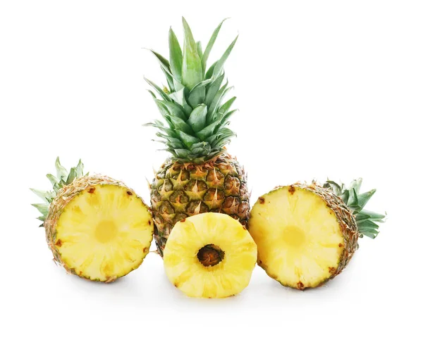 Delicious Pineapples White Background — Stock Photo, Image