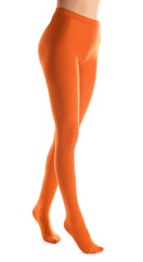 Bacaklar beyaz zemin üzerine tayt içinde güzel genç kadın