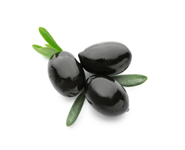 Olive Nere Fondo Bianco — Foto Stock