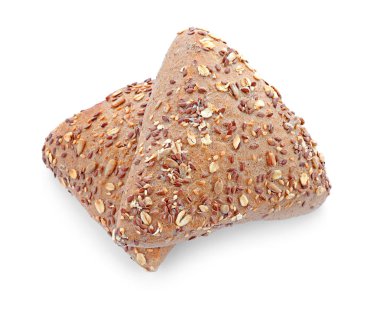 Beyaz arka plan üzerinde taze lezzetli çörekler