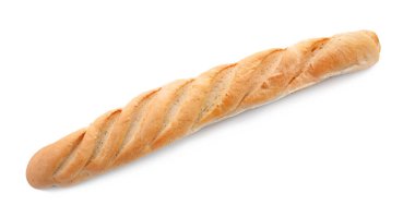 beyaz zemin üzerine taze lezzetli ekmek