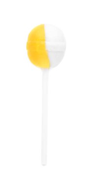 Beyaz arkaplanda renkli lolipop