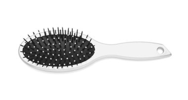 Beyaz arkaplanda saç fırçası