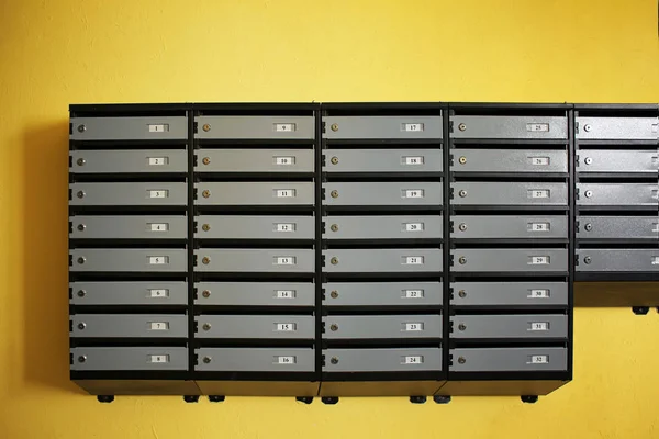 Mailboxes Wall Residential Building — Stock Photo, Image