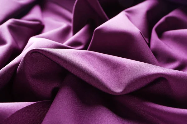 Purple Fabric Folds Closeup — Stock Photo, Image