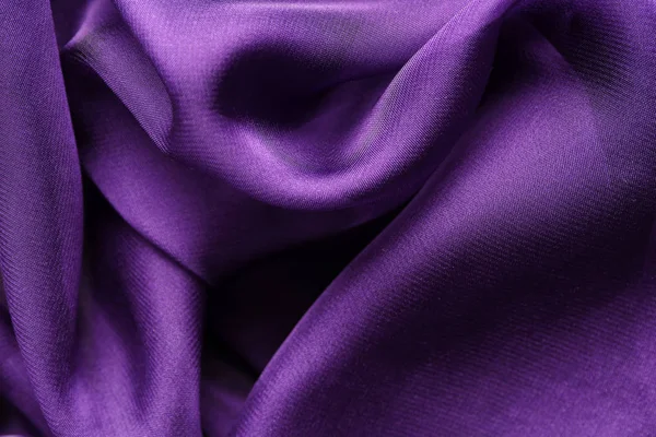 Purple Fabric Folds Closeup — Stock Photo, Image