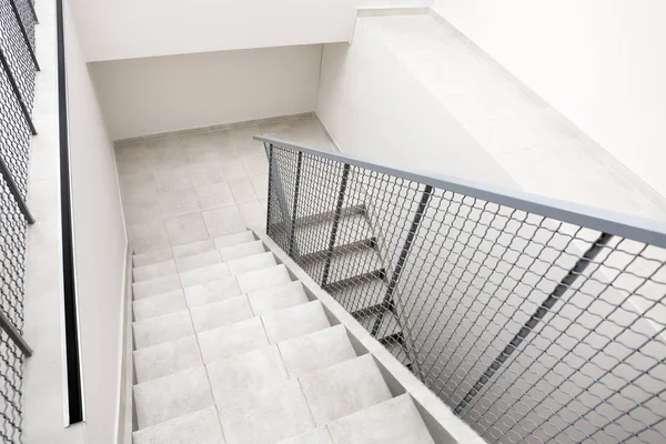 Stairs Metal Railing Indoors View Cctv Camera — Stock Photo, Image