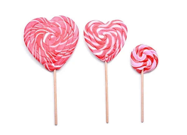 Bright Lollipops White Background — Stock Photo, Image