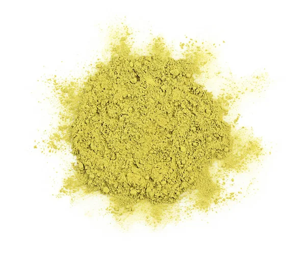 Thé Matcha Poudre Sur Fond Blanc — Photo