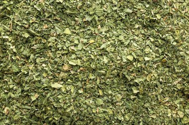 Kurutulmuş maydanoz, üstten görünüm