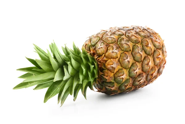 Läcker Ananas Vit Bakgrund — Stockfoto