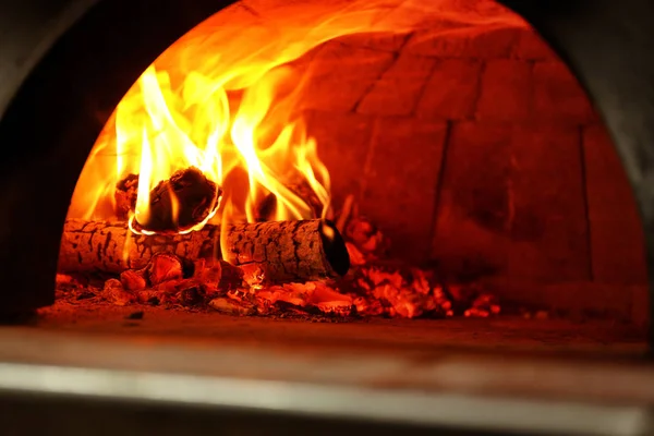Piekarnik Spalania Drewna Opałowego Kuchni Restauracji — Zdjęcie stockowe