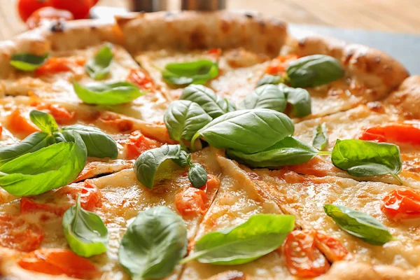 Deliciosa Pizza Margherita Primer Plano — Foto de Stock