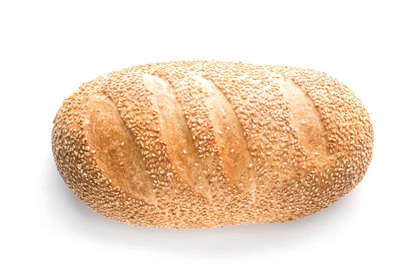 Vers Smakelijke Brood Witte Achtergrond — Stockfoto