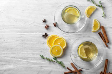 Masada Limonlu sıcak aromatik içecek su bardağı