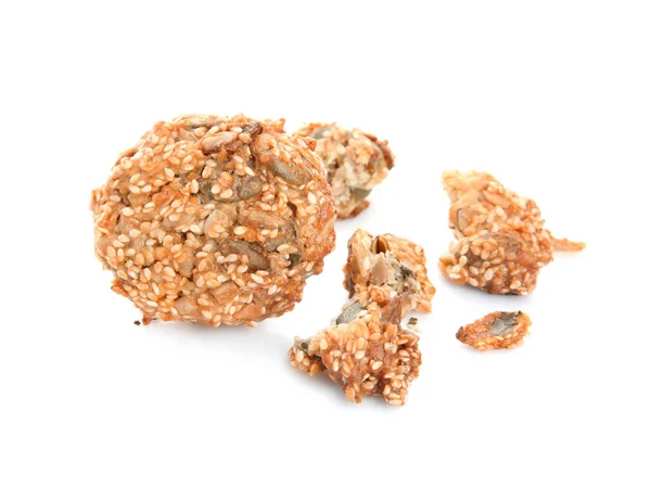 Delicious Oatmeal Cookies White Background — Stock Photo, Image
