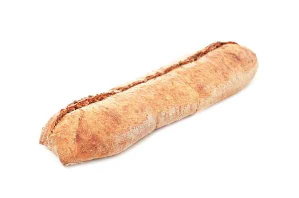 Frisches Schmackhaftes Brot Auf Weißem Hintergrund — Stockfoto