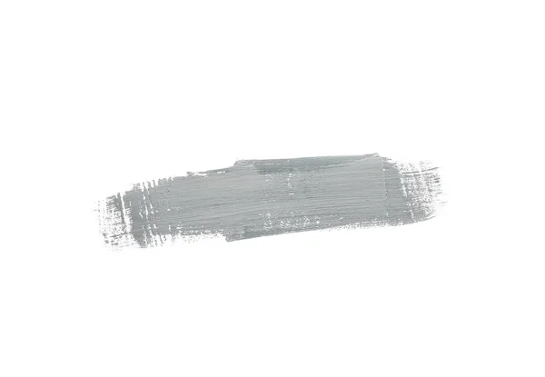 Grey Brush Paint Stroke White Wall — Stock Photo, Image