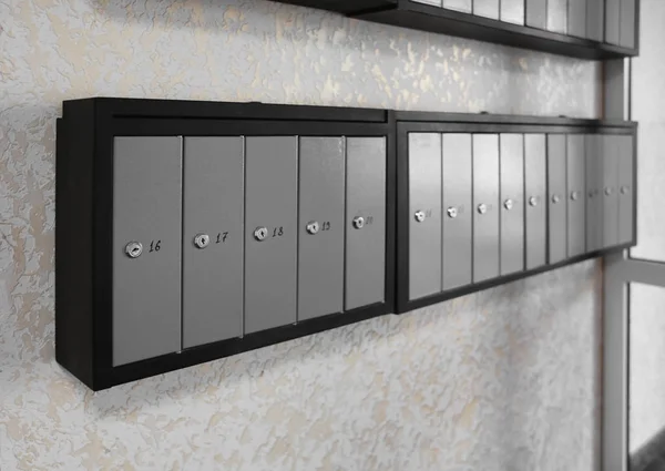Mailboxes Wall Residential Building — Stock Photo, Image