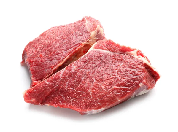 Raw Meat White Background — Stock Photo, Image