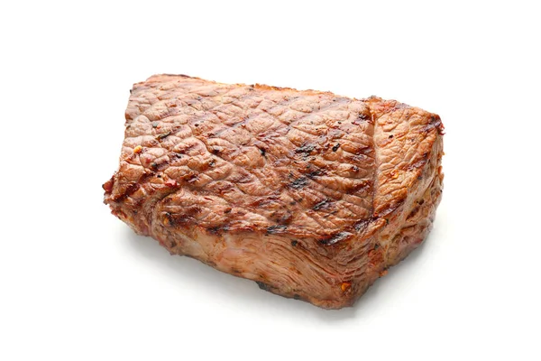 Carne Grelhada Fundo Branco — Fotografia de Stock