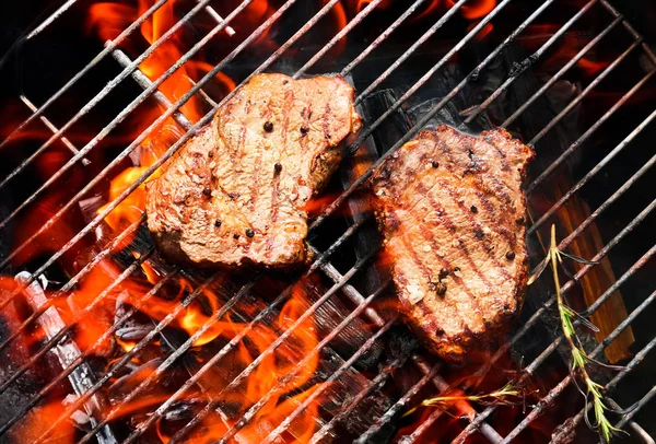 Delicious Cooked Meat Barbecue Grill — Stock Photo, Image