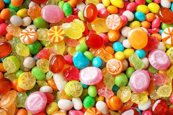 Verschillende Kleurrijke Snoepgoed Close — Stockfoto