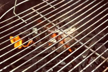 Barbekü ızgara, yakın çekim
