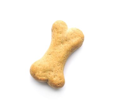 Beyaz zemin üzerine lezzetli evde beslenen hayvan snack