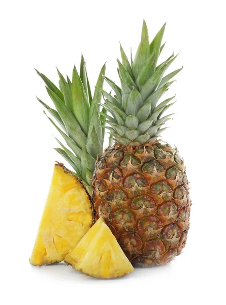 Delicious Pineapples White Background — Stock Photo, Image