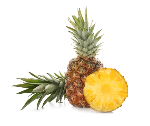 Delicious Pineapples White Background — Stock Photo, Image