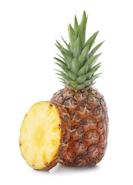 Delicious Pineapple Slice White Background — Stock Photo, Image