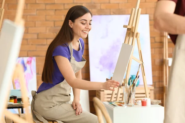 Female Student Classes School Painters — Stock Photo, Image