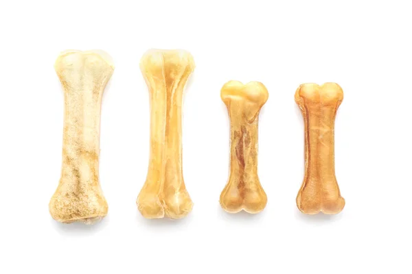 Chew Bones Dog White Background — Stock Photo, Image