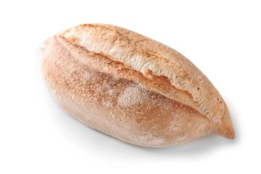 beyaz zemin üzerine taze lezzetli ekmek