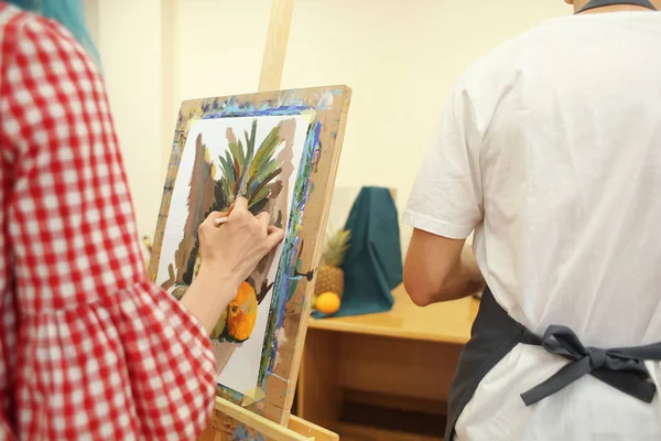 Art Students Painting Workshop — Stock Photo, Image