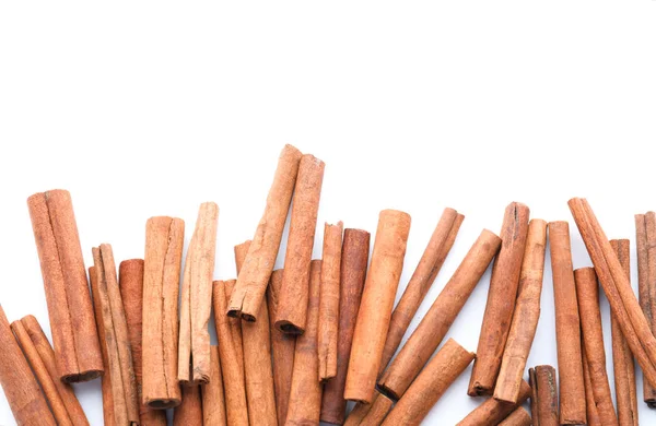 Aromatic Cinnamon Sticks White Background — Stock Photo, Image