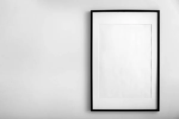 Blank Photo Frame Hanging White Wall — Stock Photo, Image