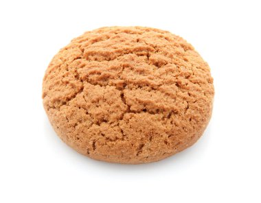 Beyaz zemin üzerine lezzetli yulaf ezmesi kurabiye