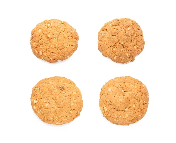Delicious Oatmeal Cookies White Background — Stock Photo, Image