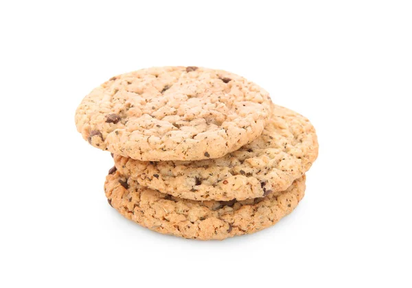 Delicious Oatmeal Cookies White Background — Stock Photo, Image