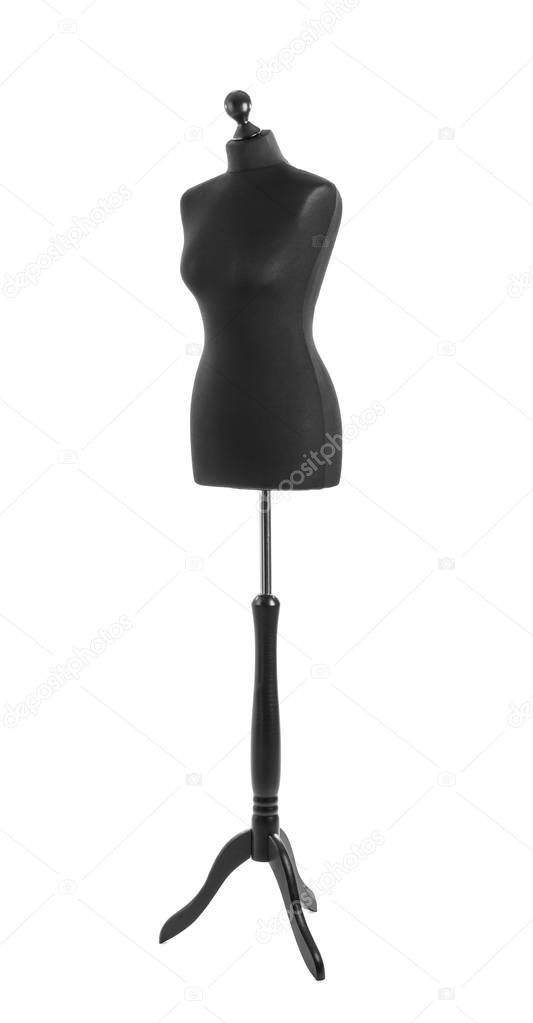 Tailor's mannequin on white background