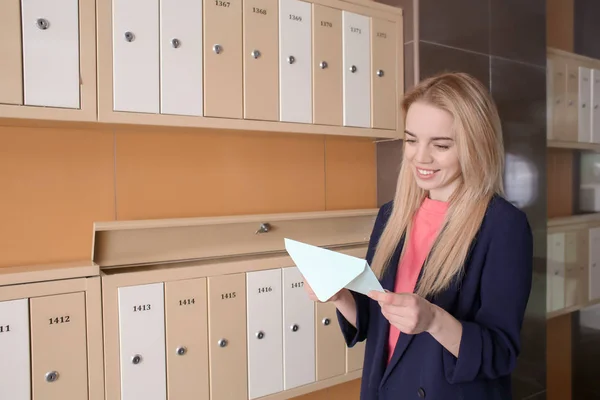 Woman Letter Mailboxes — Stock Photo, Image