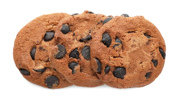 Deliciosas Galletas Sobre Fondo Blanco — Foto de Stock