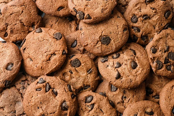 Delicious Cookies Chocolate Background — Stock Photo, Image