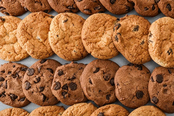 Delicious Cookies Table Top View — Stock Photo, Image