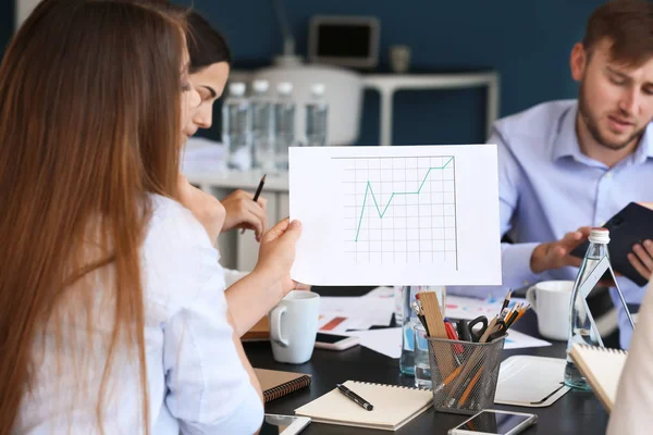 Young Woman Document Business Meeting — Stock Photo, Image