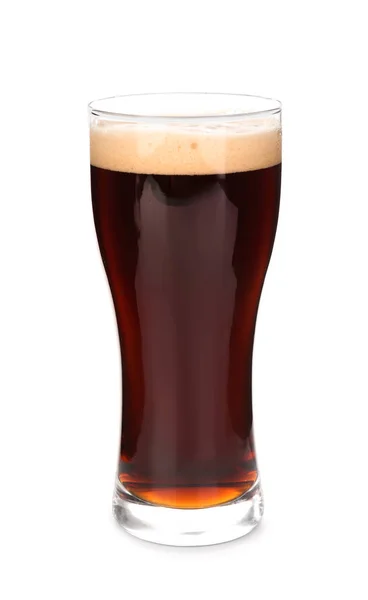 Szklanka Zimnego Piwa Białym Tle — Zdjęcie stockowe