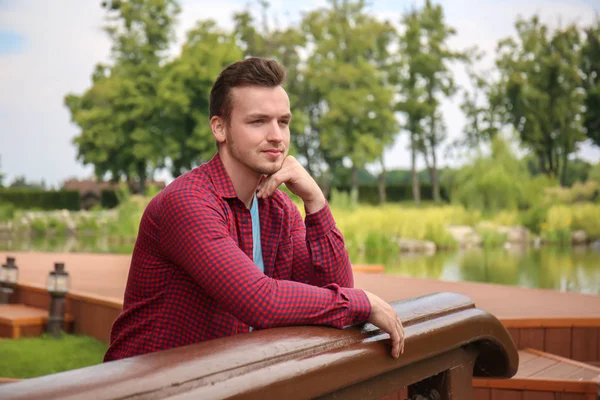Young Man Relaxing Outdoors — Stock Photo, Image