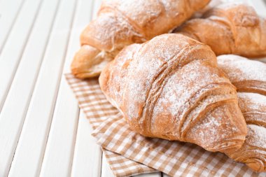 Tablo, closeup lezzetli ay çöreği